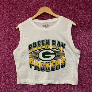 Junk Food NFL Green Bay Packers Cropped Sleeveless T-Shirt Medium